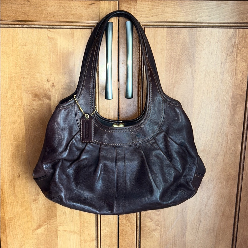 Coach Ergo Pleated Kisslock Satchel